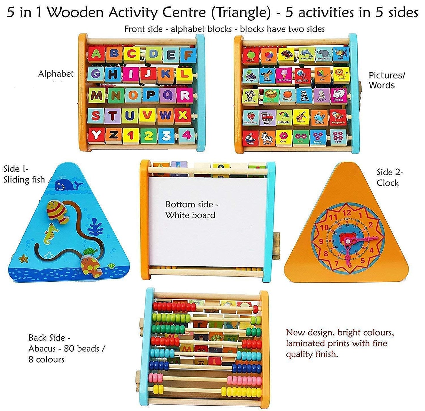 5 Sided Multifunctional Learning Shelf for toddlers