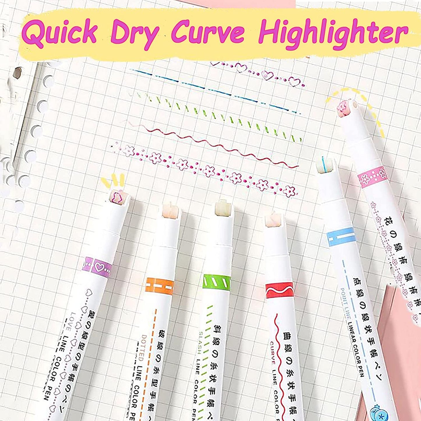 Linear Color Pens (Pack of 6)