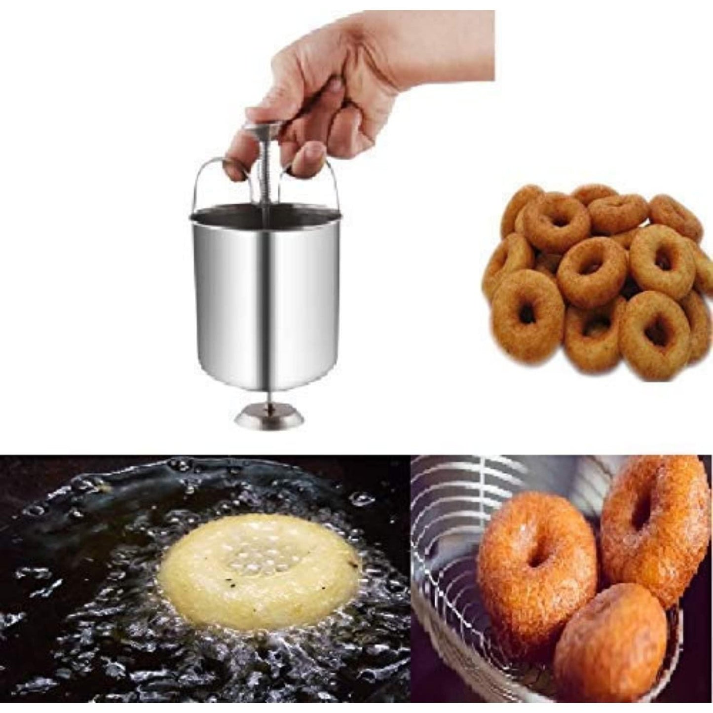Stainless Steel Medu Vada Maker With Stand